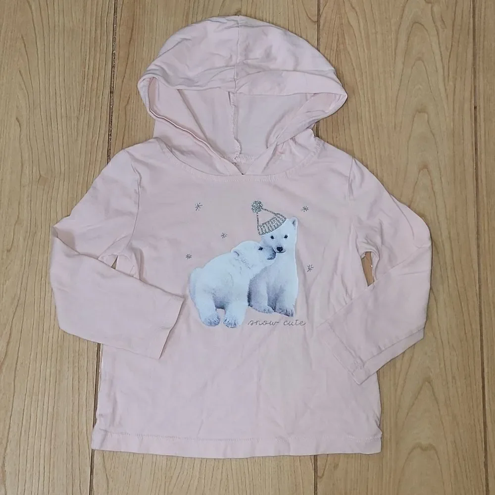 CARTER'S 2-PIECE PINK AND WHITE POLAR BEAR OUTFIT, Size 2T